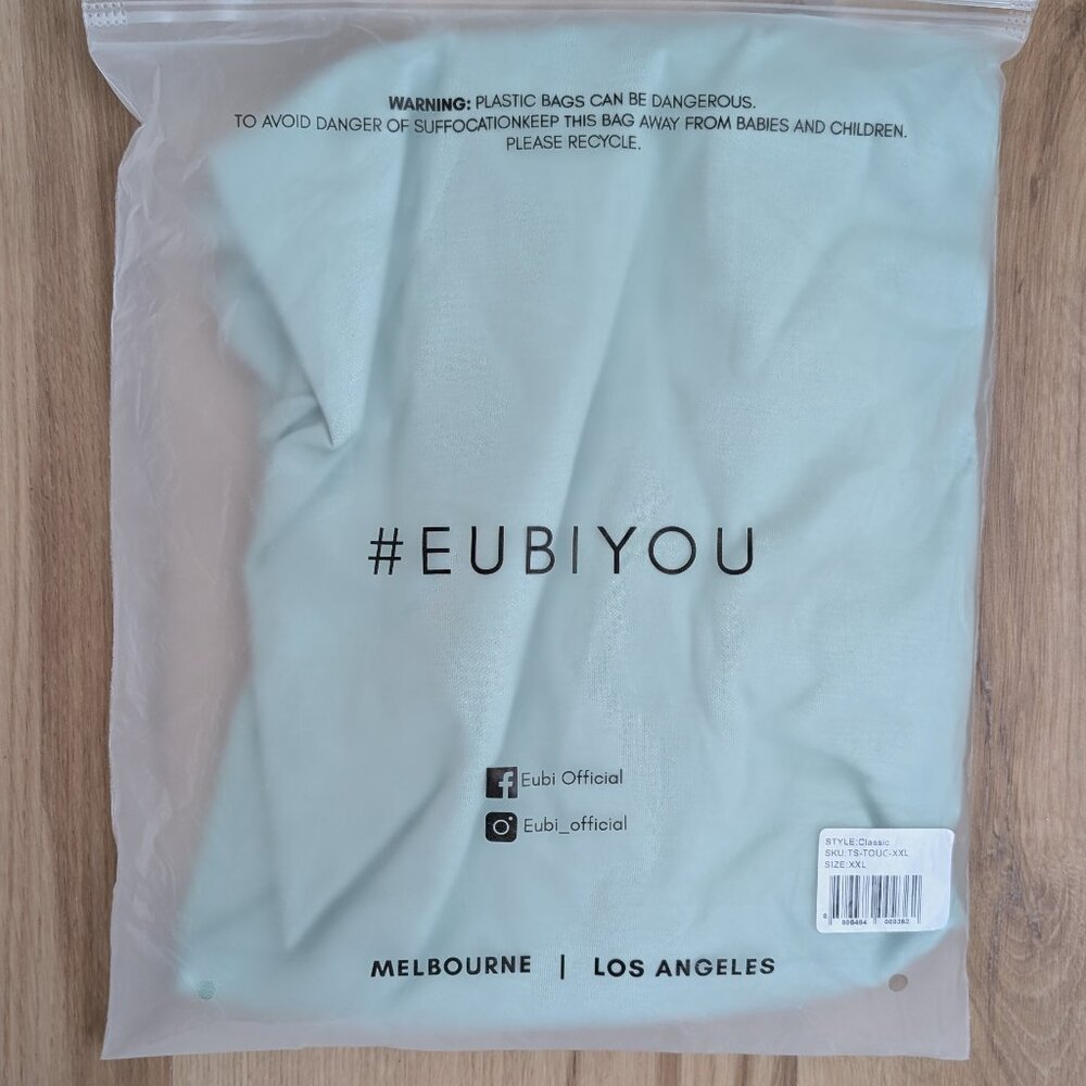 NWT Eubi premier Bamboo Short Sleeve T-Shirt Mint Green with Toucan XXL - Picture 5 of 6